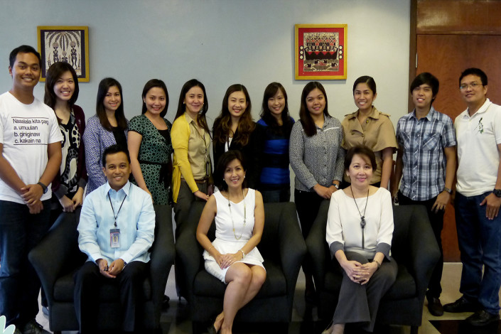 From L-R:Jed Dalangin (e-learning Edge), Krysty Myzyl Choi (Smart), Atty. Tricia Defante-Andres (AMLCS/BSP), Atty. Vernice S. Roman (AMCLS/BSP), Aileen P. Samson (AMCLS/BSP), Lorisse Ramirez (SMART), Cristine Salama-Eid, Leilani Esporlas (ACDI), Atty. Rhea Santos-Mendoza (AMCLS/BSP), Giancarlo Miguel Pantaleon (BSP). Seated: Atty. Ruel M. Bumatay (AMCLS/BSP), Josephine M. Santiago (BSP).